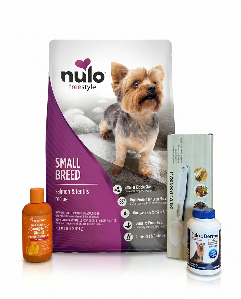 Kit de Cuidado Avanzado y Nutrición Premium para Razas Pequeñas